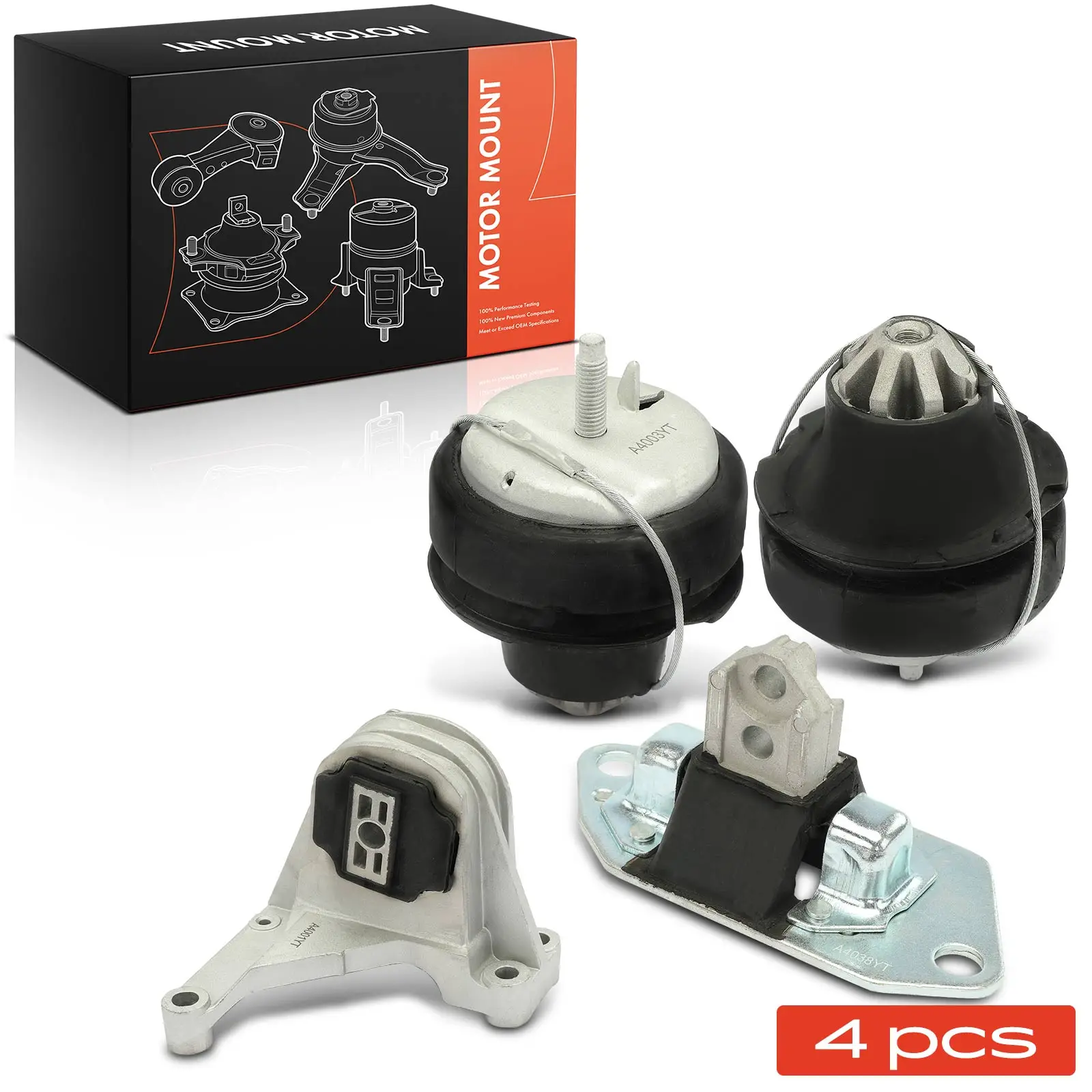 Frankberg 4x motoronderdelen rechts voor Volvo S60 I S80 I V70 2 SW XC70 295 XC90 275 2.4L 9702A4001 219501 J000 EM-5530 9244 EM-9244