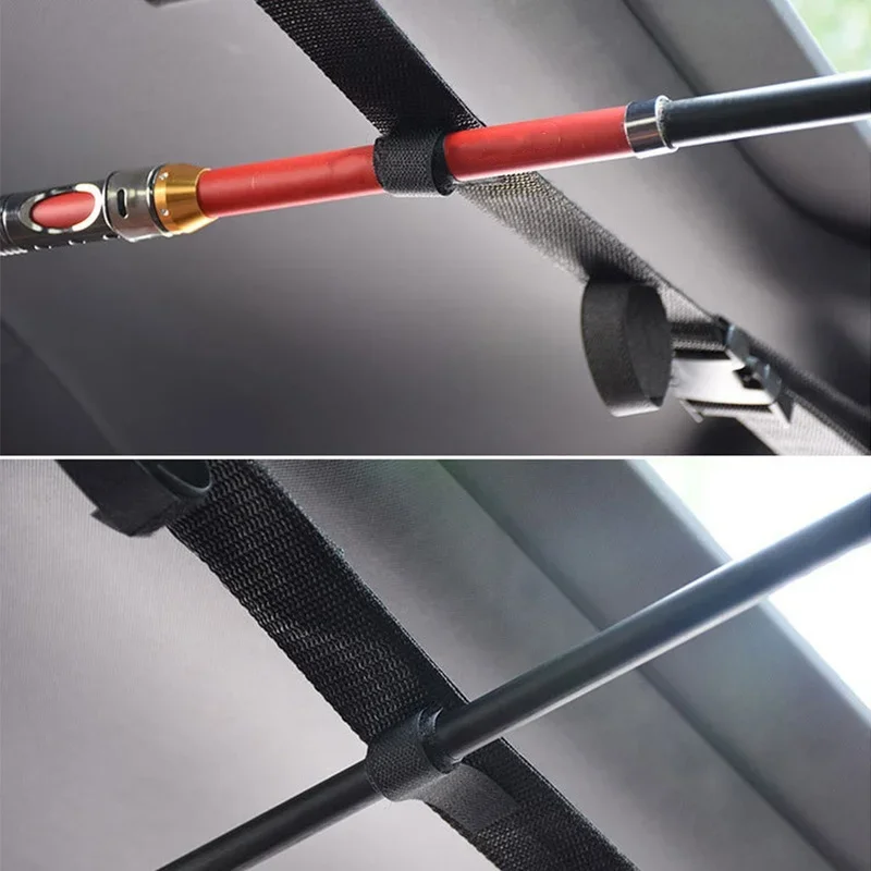 2 Stück Praktischer Auto-Angelrutenhalter Fahrzeug-Rutenhalterung Angelruten-Gürtelhalter Angelzubehör – Detail 2