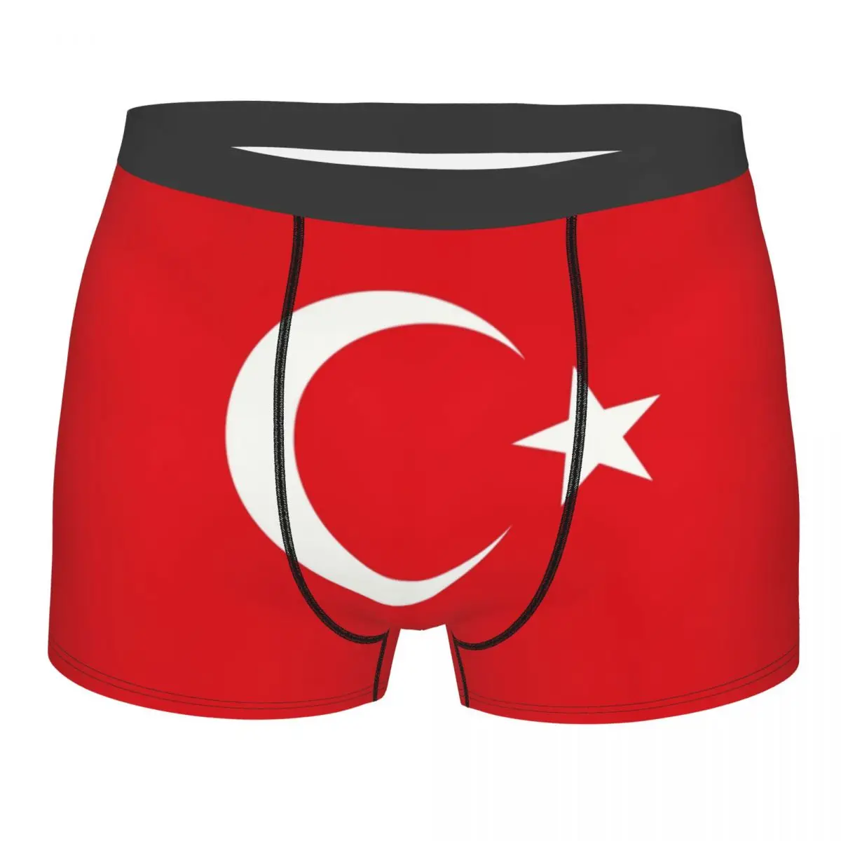 Male Sexy Flag Of Turkey Underwear Patriotism Boxer Briefs Soft Shorts Panties Underpants