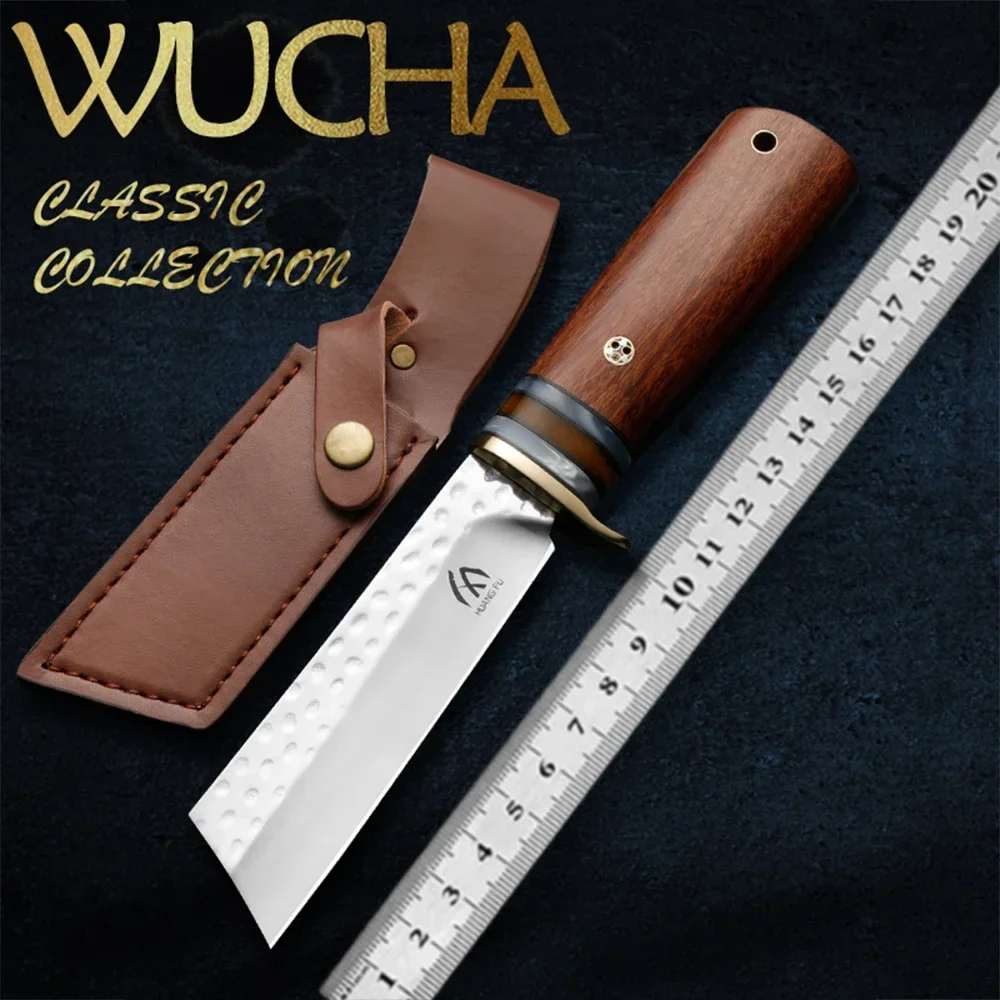 HUANGFU High Quality Outdoor Knife with Fixed Blade & 8cr13mov Steel for Hunting and Survival