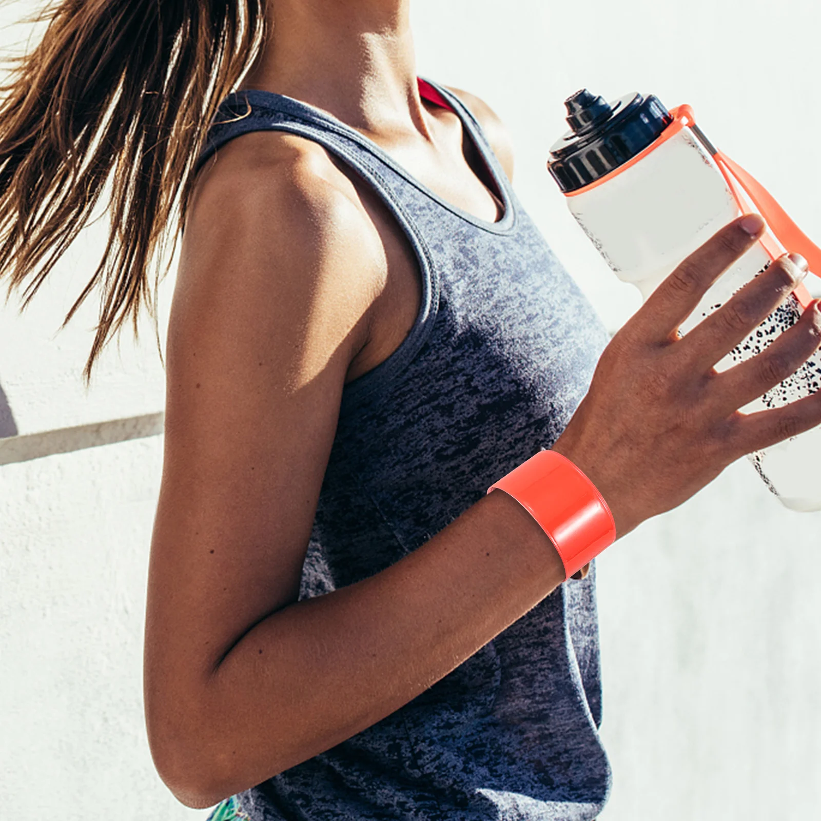 

12Pcs Reflective Snap Bands Adjustable Safety Bracelets for Enhanced Visibility in Lowlight Conditions Reflective Slap Bracelets