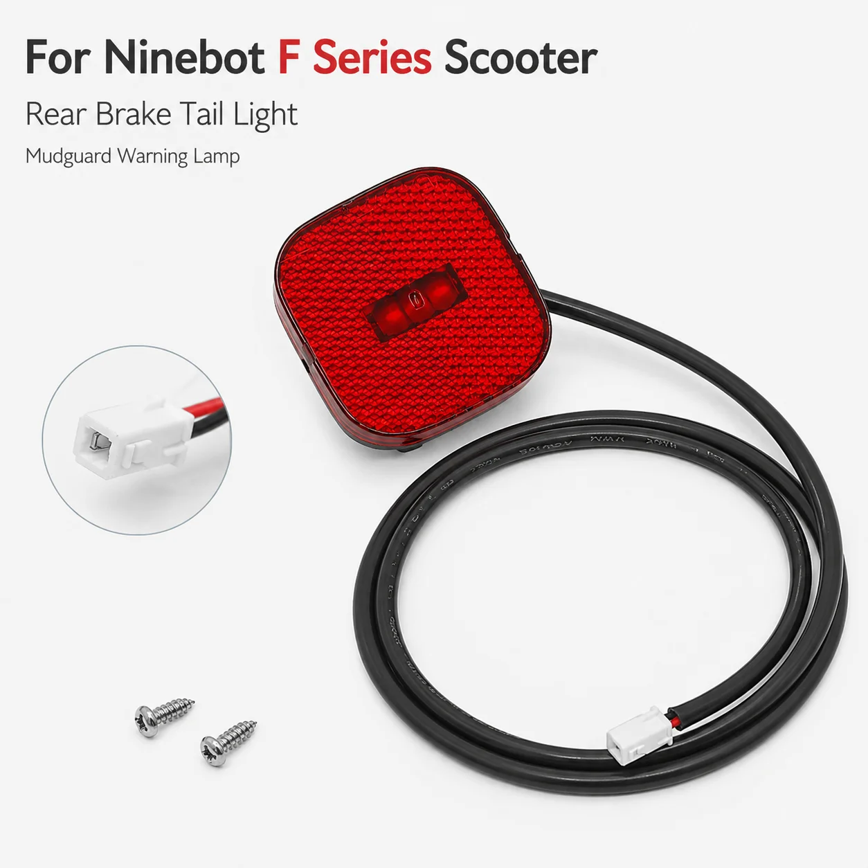 Rear Brake Tail Light for Ninebot F40 F Series Max G2 Max Pro Scooter Mudguard Warning Lamp Replacement