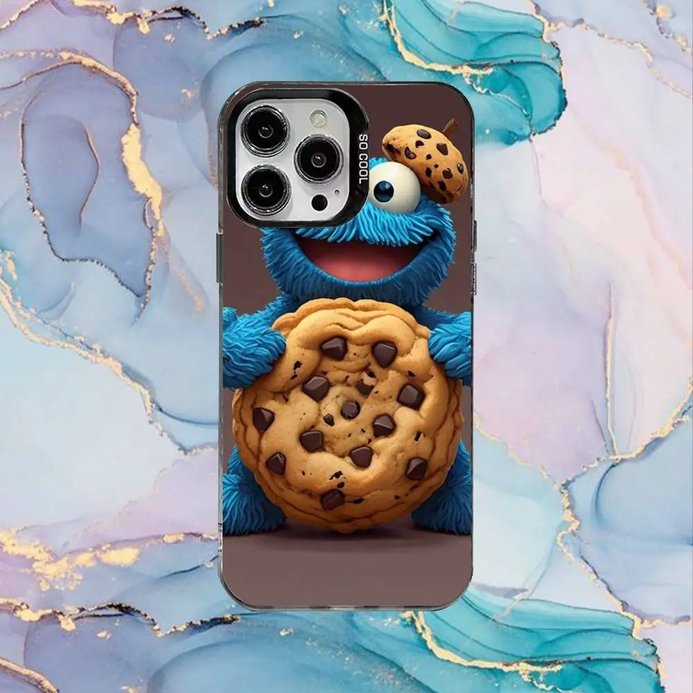 Funny C-Cookie-M-Monster  Phone Case For iPhone17,16,15,14,13,12,11 Plus,Pro Max Black Candy Matte Shockproof Cover