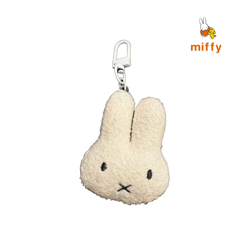 Kawaii Miffy New Plush Keychain Cartoon Stuffed Toys Dopamine Charm Backpack Accessories Cuddly Pendant Perfect Birthday Present