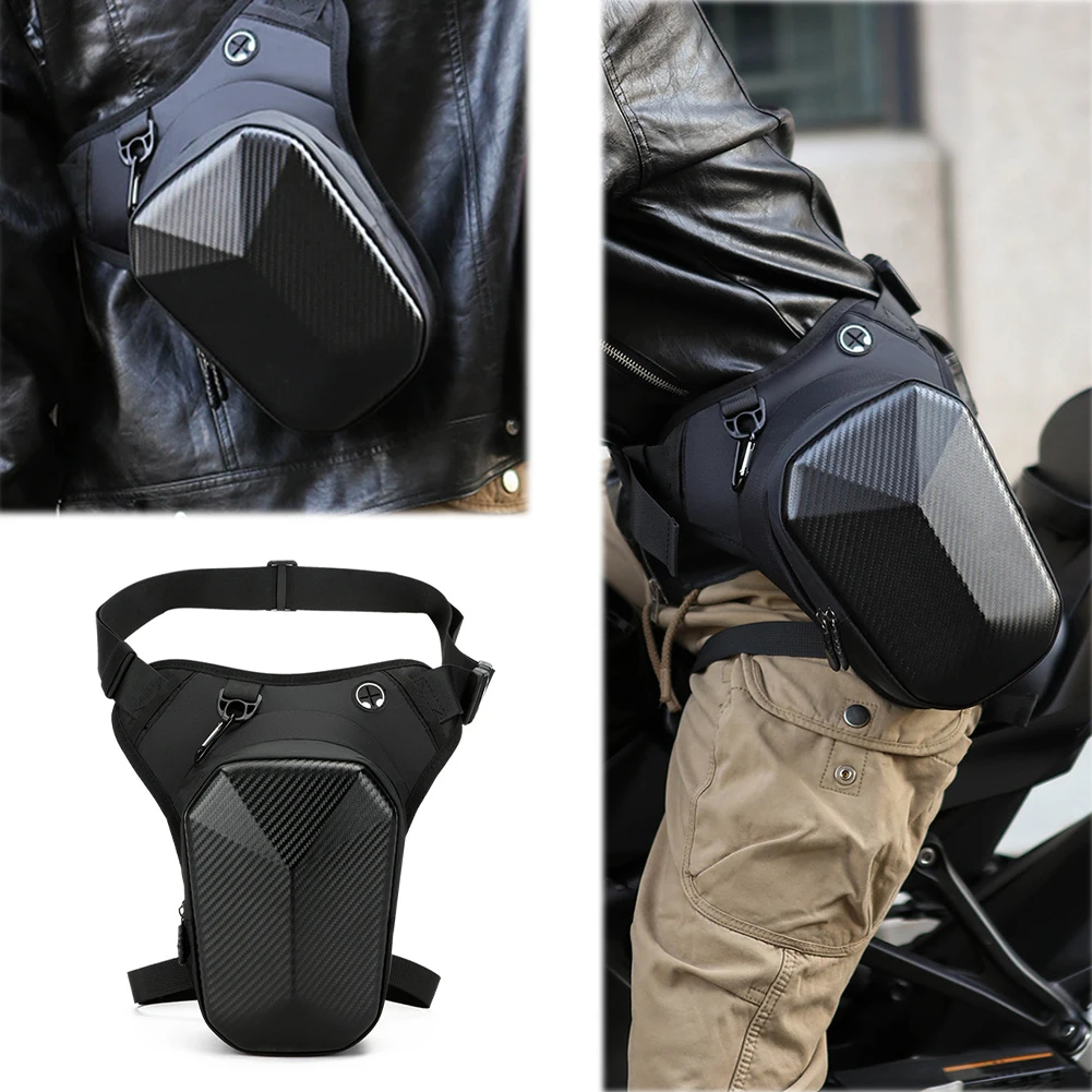 

Motorcycle Waist Pack Waterproof Motorbike Leg Side Bag with Removable Leg Strap Motorcycle Chest Bag for Cycling Hiking Camping