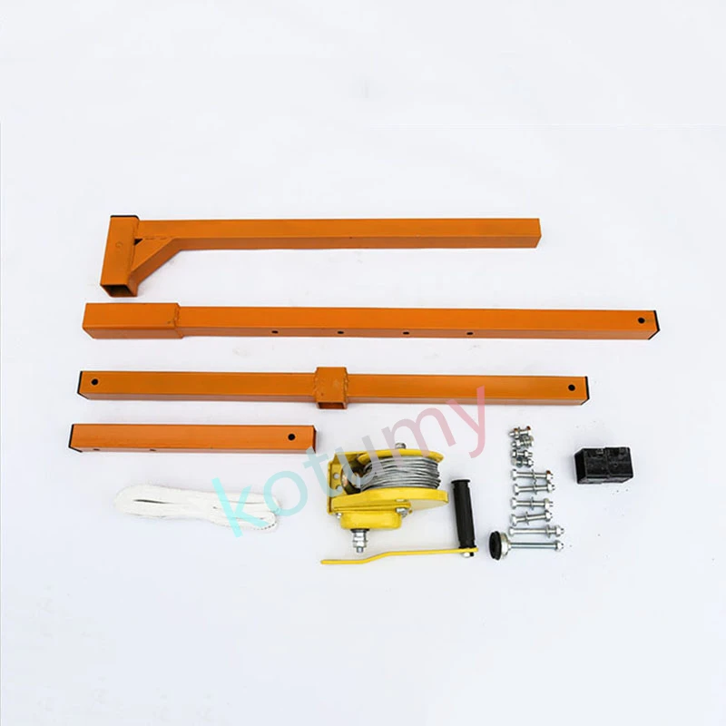 Self-Locking Folding Crane Manual Winch Air Conditioning 15/20m Lifting Tool Outside Installation Lifting Hoisting Tool