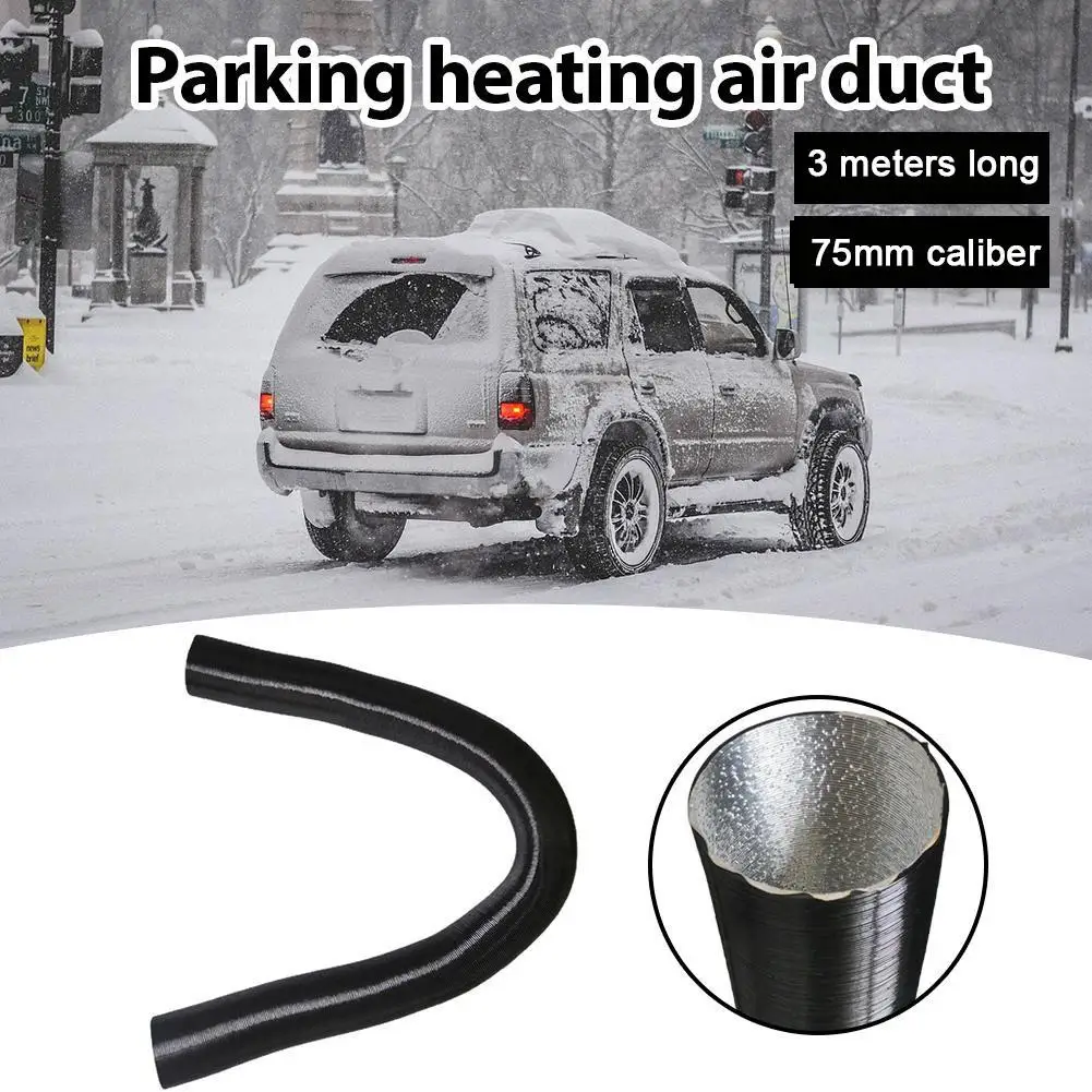 75mm Diesel Heater Hose for 5KW 8KW Heaters Aluminum Foil PET Extendable Air Duct Truck RV Ship Heating System