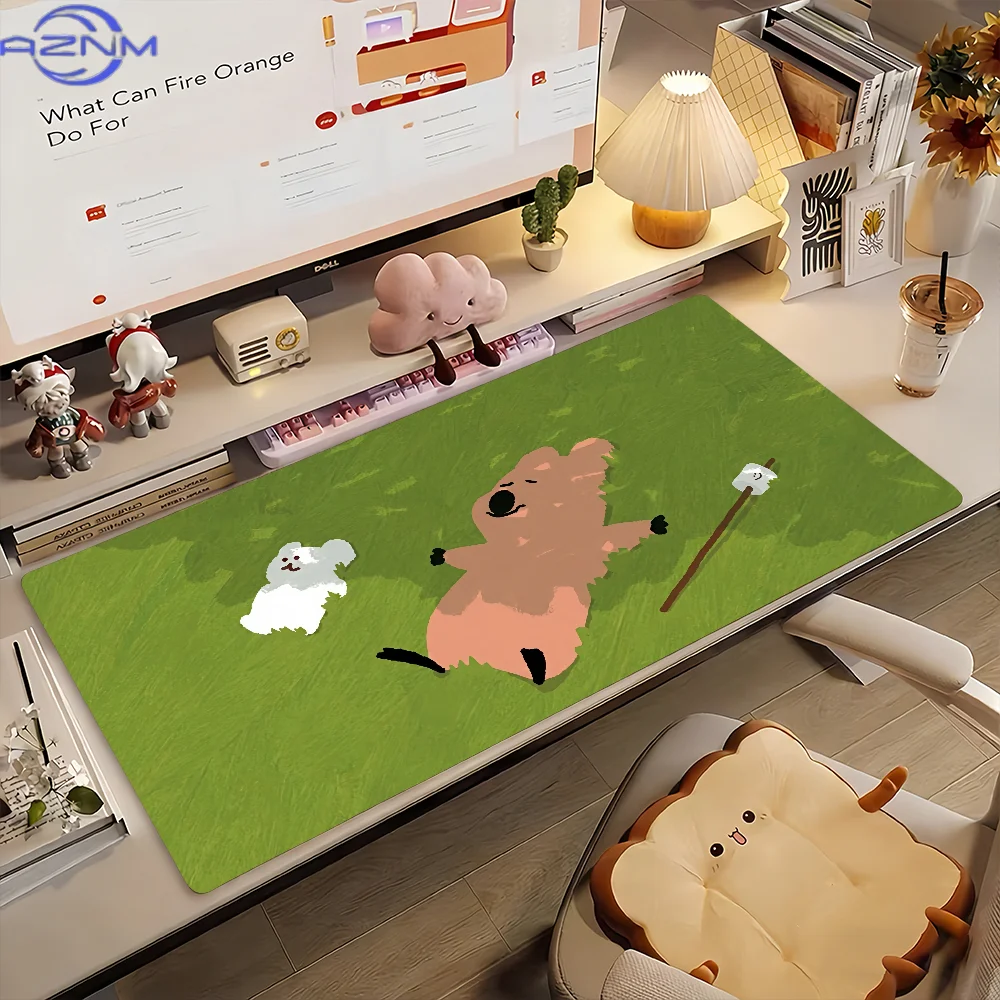 Cartoon Quokka Brand D-dinotaeng-S Mouse Pad Non-slip Rubber Gamer Balance Computer Mat Decoracion Deskmat Laptop Office Large