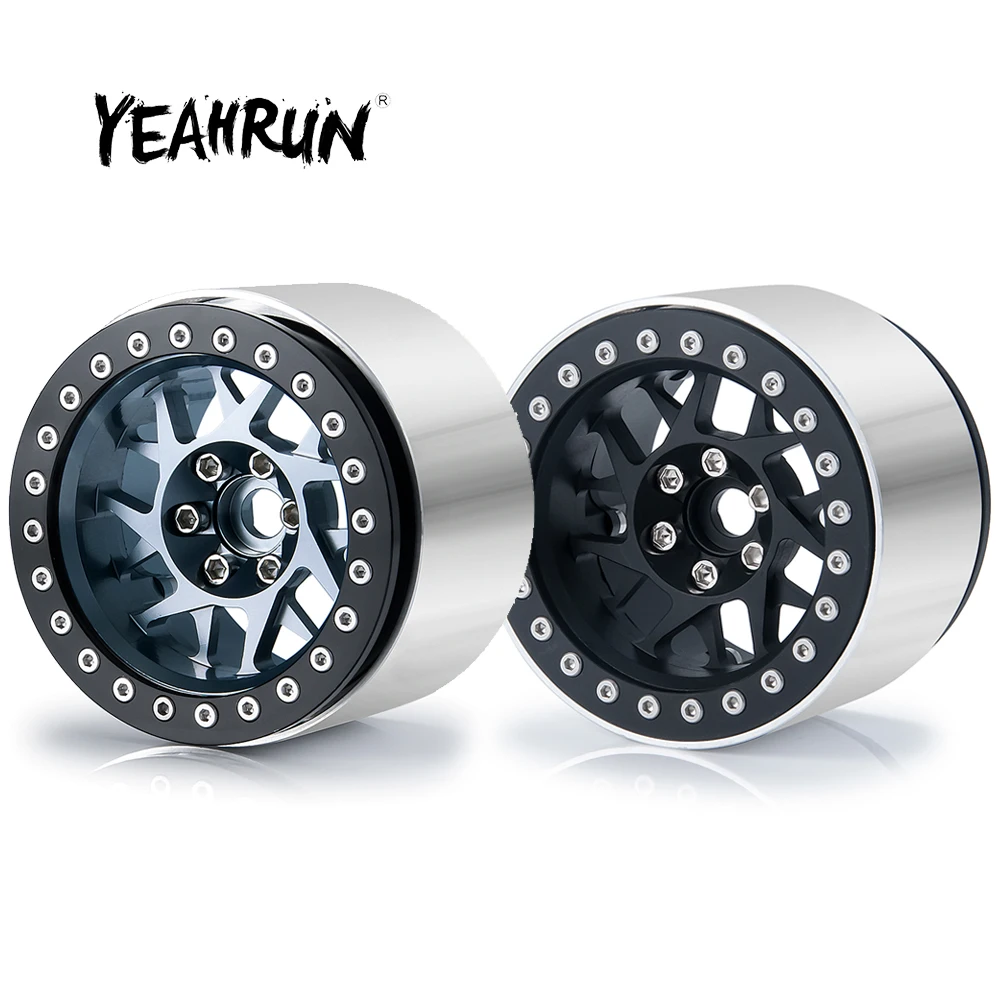 YEAHRUN CNC Metal 2.2 inch 45mm Widen Beadlock Wheel Rims Hubs for Axial RBX10 AXI03005 Wraith 1/10 RC Crawler Car Truck Parts