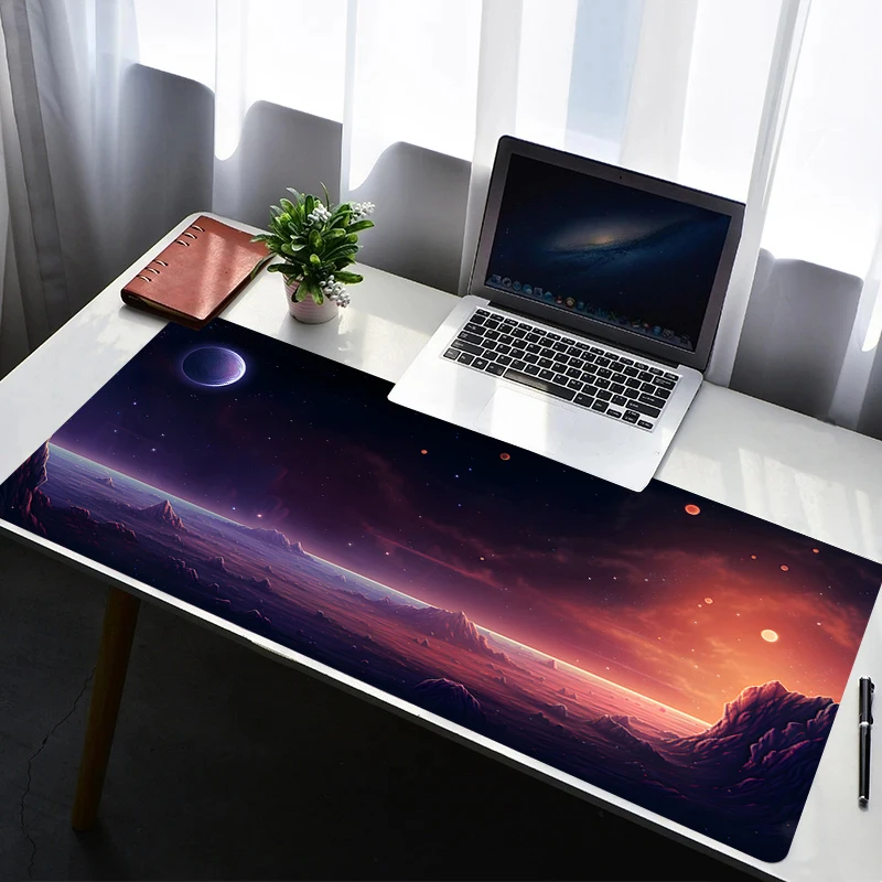 

Mouse Pad PC Non Slip Rubber Anime Mousepad Laptop Gamer Cabinet Keyboard Pad Office Computer Gaming Desk Space Galaxy Mouse Mat