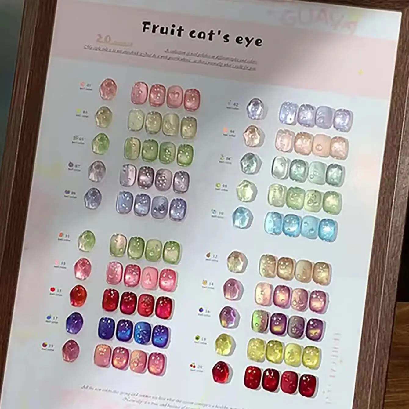 

ZH 2026 New Popular Fruit Cat Eye Magnet Gel Nail Polish Glass Beads Cat Eye Nail Polish Blue Nails Nail Supplies Green Nails
