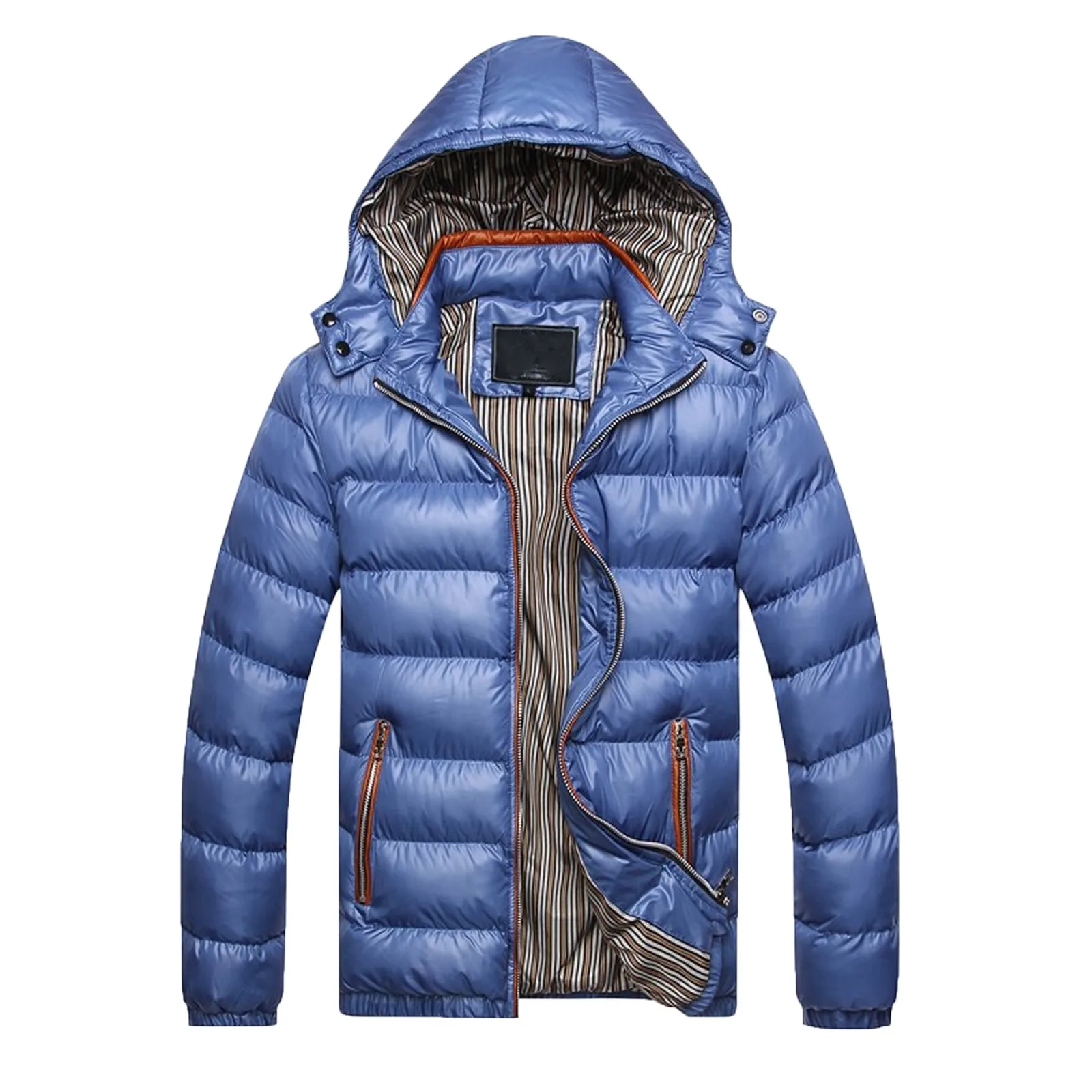 Men Winter Cotton Coat Jacket Large Size Windbreak Thick Jackets Outdoor Hooded Collar Trekking Climbing Coats Warm Parkas