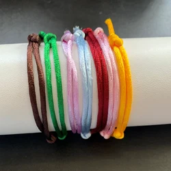 Handmade Elastric Mix Color Rope Wristband Bracelets Causal Sport Wrist Chain Rope String Strand Thread Arm Cuff Making Jewelry