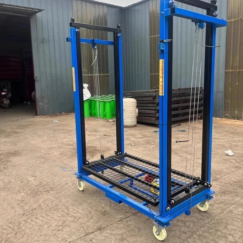 Mobile Foldable Lifting Platform 500KG Electric Scaffolding Remote Control Automatic Lift Indoor and Outdoor Decoration Hoist