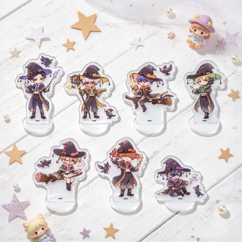 Fans Gifts  Anime Obey Me!10CM Acrylic Figure Stand Model Plate Keychain Satan,Lucifer,Mammon,Leviathan Fan Figurine Decoration