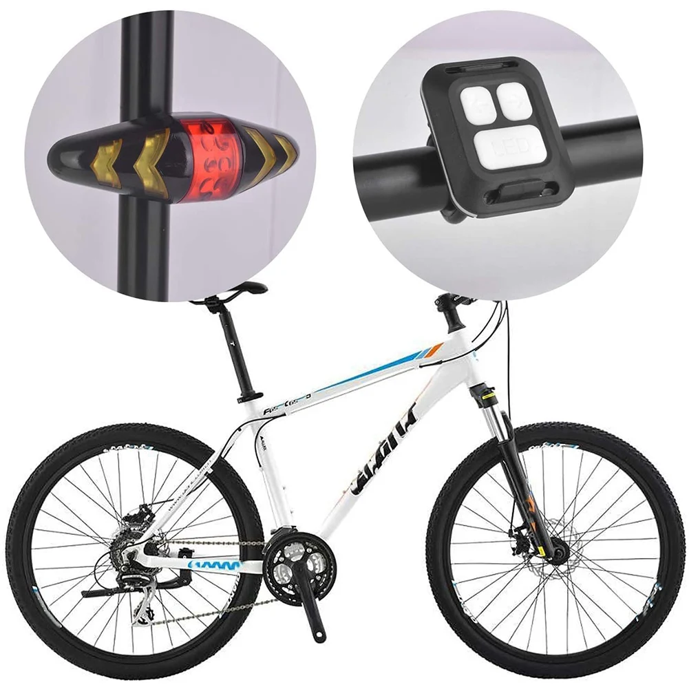 New Bike Tail Light with Turn Signals, USB Rechargeable Ultra Bright LED Safety Warning Bike Brake Rear Lights for Bike