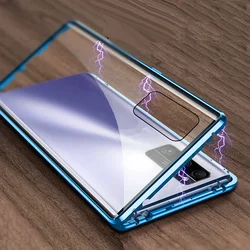 Double-Sided Metal Magnetic Adsorption Case For Honor 10i 10 Lite 20e 20 Pro 20 Lite 20S Russian 20 Lite 6.21 Glass Magnet Cover