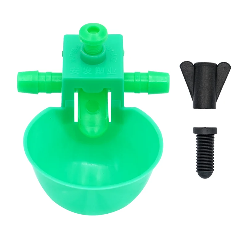 10/20Pcs Quail Drinking Bowl Green Automatic Water Pipe Interface Diameter 9.5Mm for Bird Pigeon Poultry Water Drinking Fountain