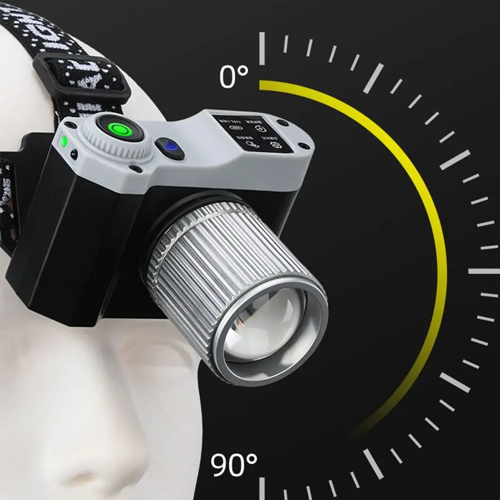 Type -C Rechargeable LED Induction Headlamp Emergency High Powerful Fishing Headlight Adjustable Mode Waterproof