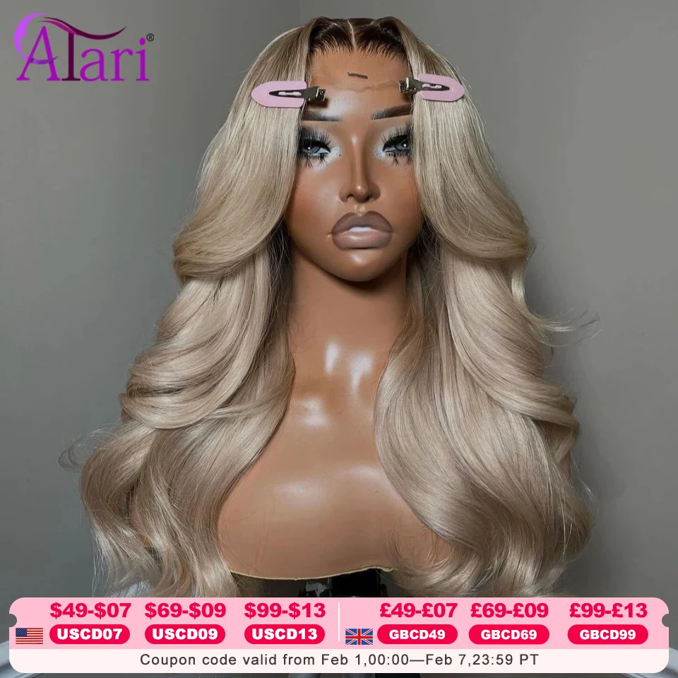 13x6 Honey Blonde Body Wave Human Hair Wigs Transparent 13x4 Lace Frontal Wig Ombre Light Blonde 5x5 Lace Closure Wig Pre Pluck