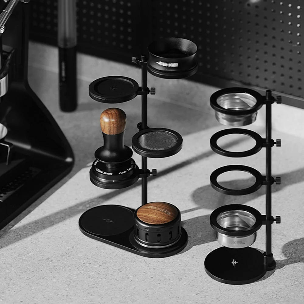 Espresso Tamping Station Stand Portafilter Basket Holder, Magnetic Design 51mm /54mm/58mm Filter Basket Rack Storage Organizer