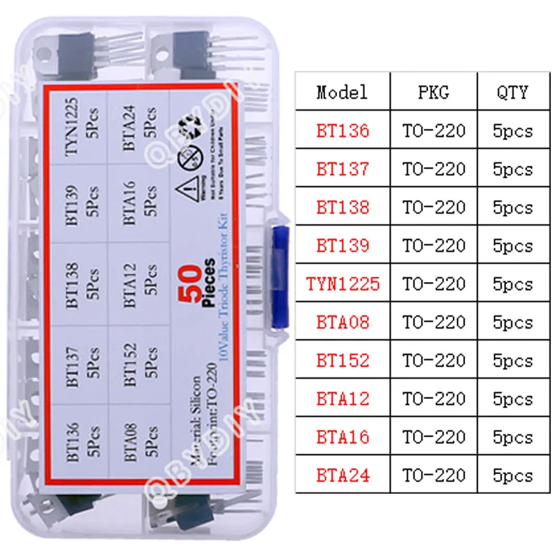 DIP SMD Mosfet Triode Thyristor PNP NPN Voltage regulator Chip Transistor Assortment Kit DIY Mixed Electronic component package