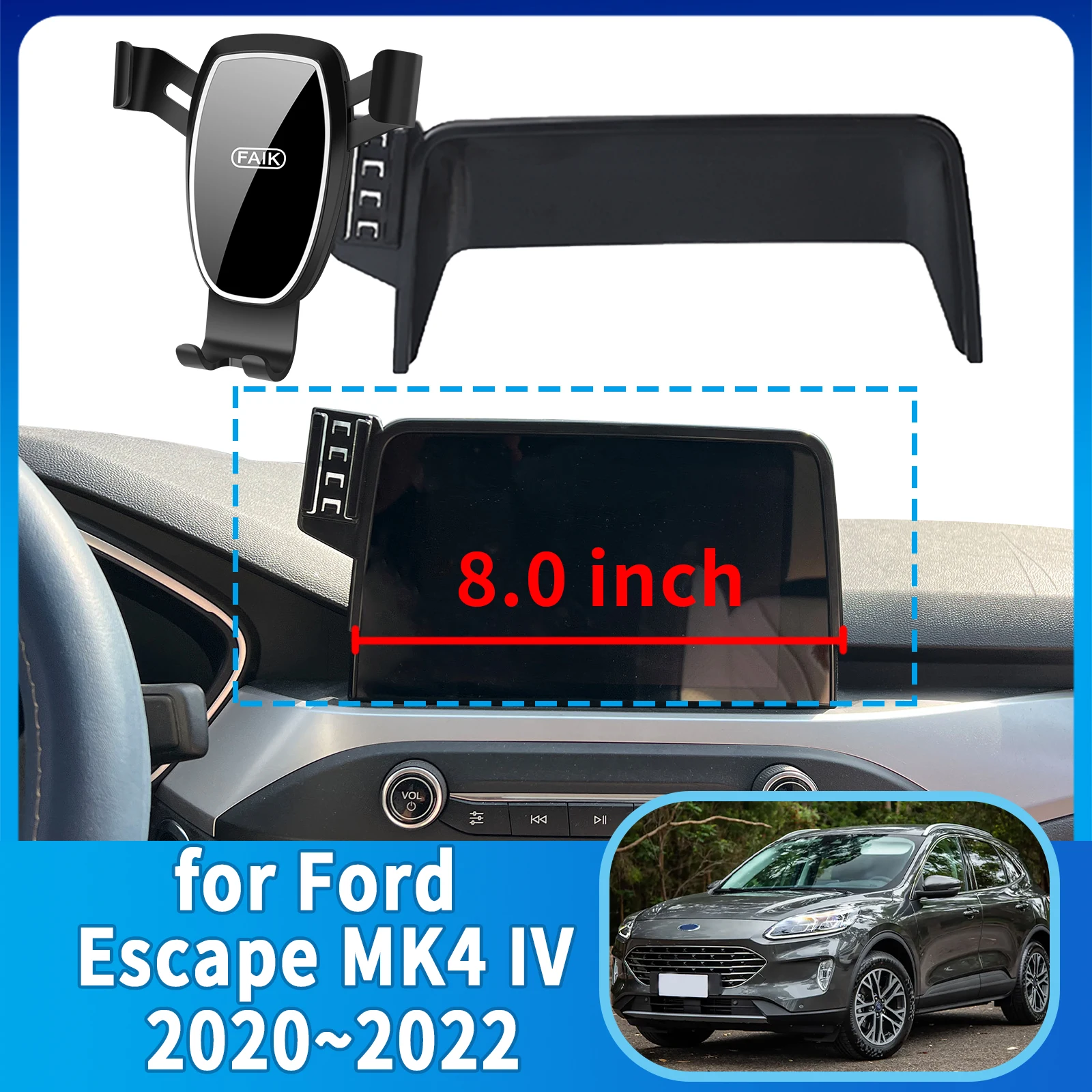 

fit for Ford Escape MK4 IV 2020 2021 2022 (8in) ​​Anti-Shake Screen Base Phone Holder Mount Stand ​​ Dedicated accessoires