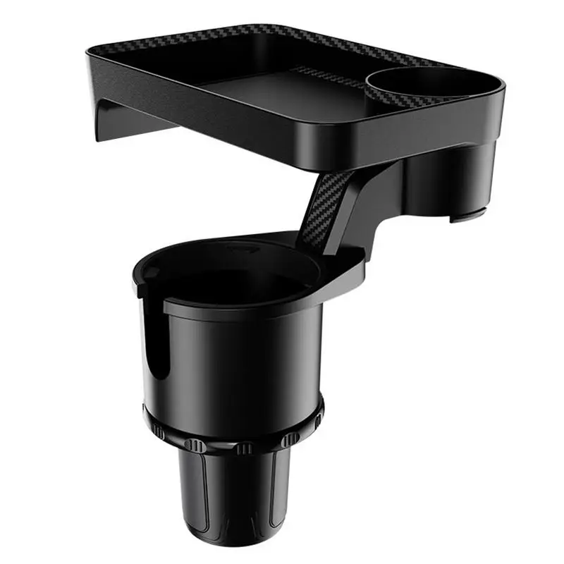 Portable Car Cup Holder Attachable Meal Tray Expanded Table Desk 360 Rotatable Adjustable Car Food Tray Cup Holder Shelf Table