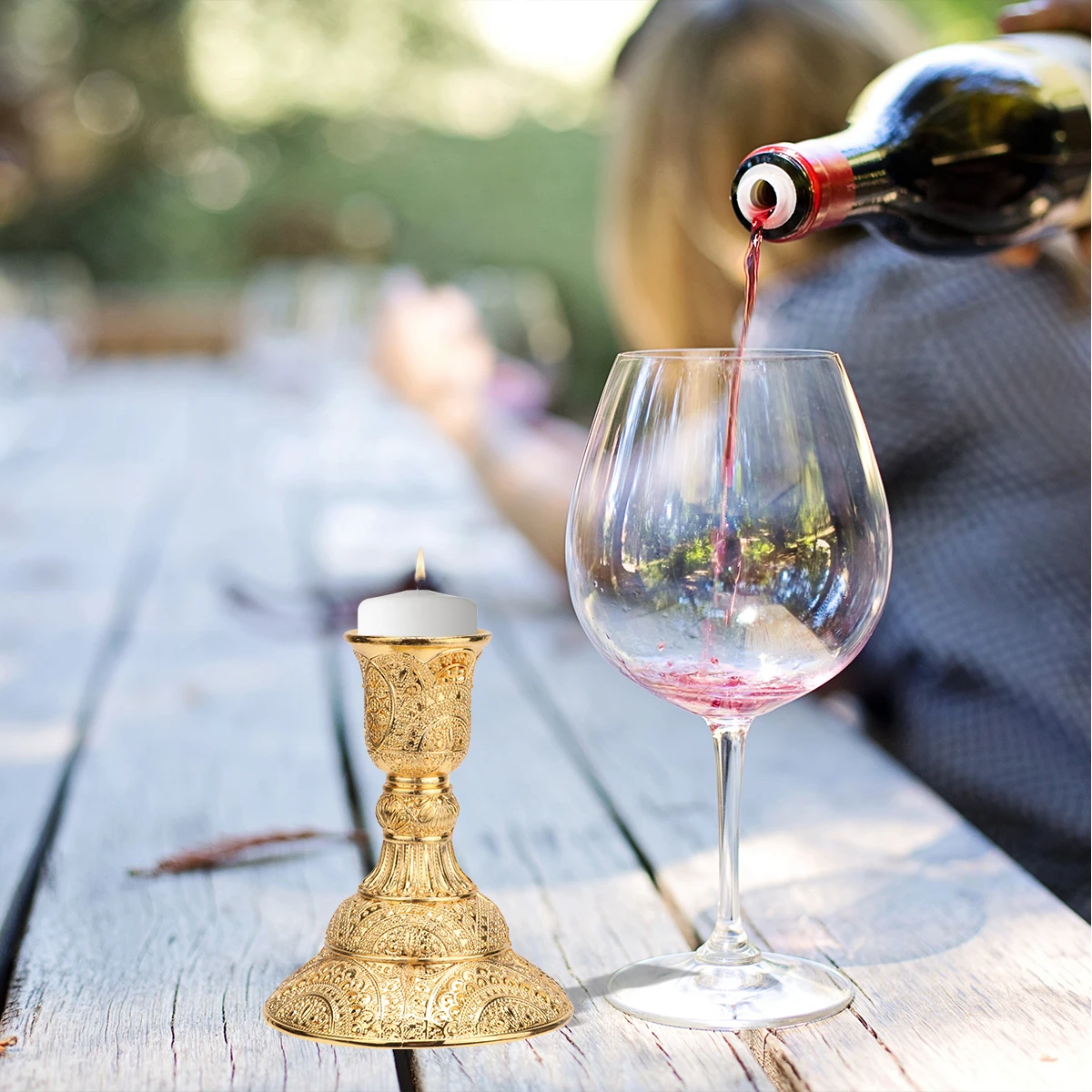 

Retro Iron C Home Decor Taper Holders Centerpiece Dinner Party Wax Holder Table Adornment Vintage Style Traditional