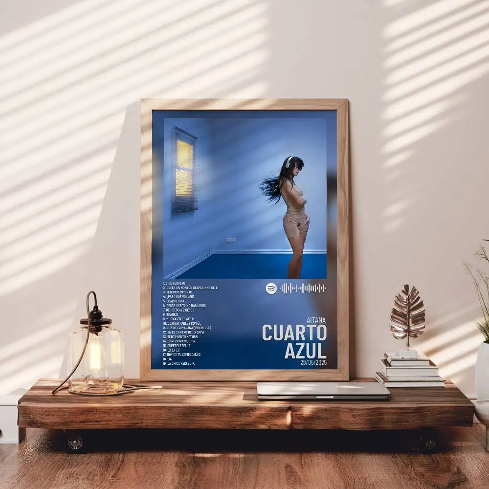 ملصق Aitana Cuarto Azul ملصق فني ذاتي اللصق مقاوم للماء لغرفة المقهى والبار #4