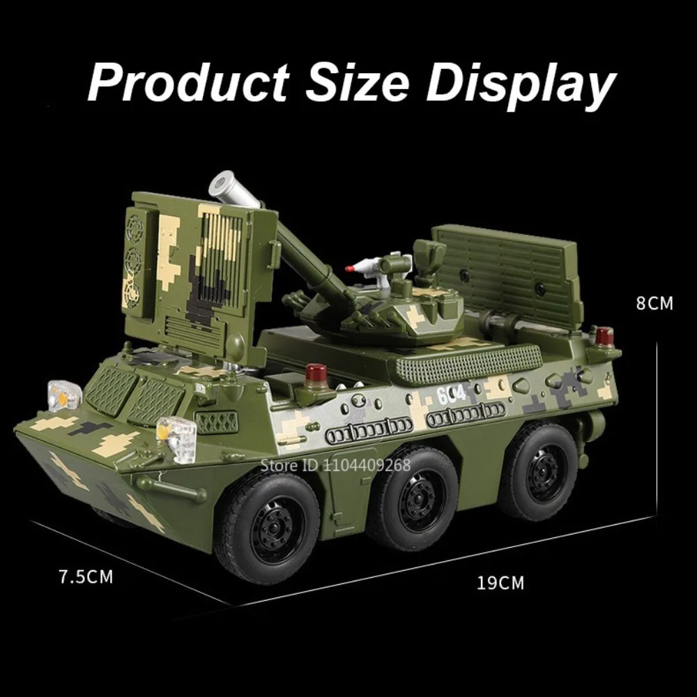 1:35 ZSL92 Type infanterie militaire alliage réservoir jouet modèle Absorption des chocs musique lumière retirer Miniature véhicule modèles garçons cadeau