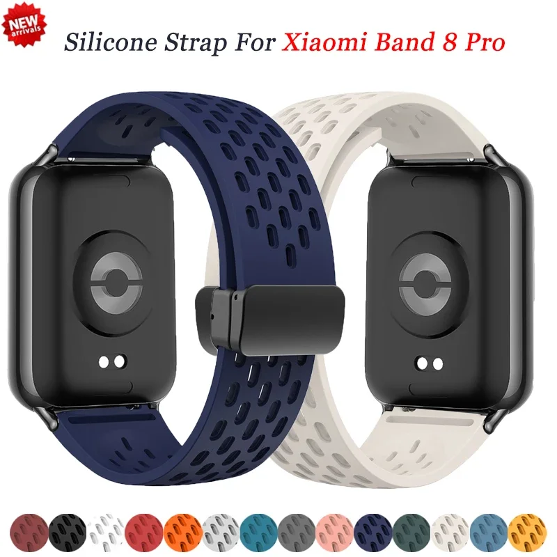 Silicone Strap For Xiaomi band 8 Pro Replacement Sport Watchband For Redmi Watch 4 Correa Bracelt Magnetic Wrist Accessories