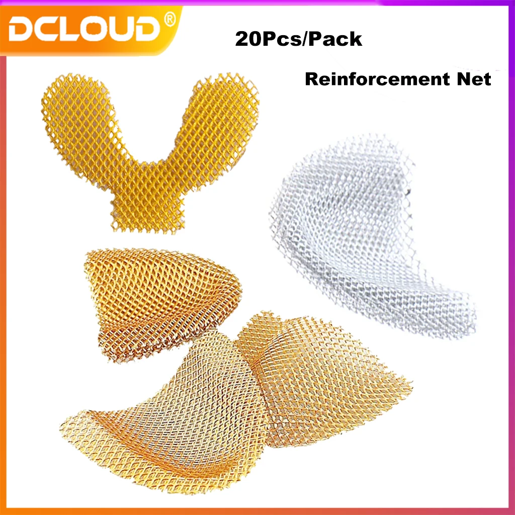 20Pcs/Pack Denture Reinforcement Mesh Teeth Impression Metal Net Trays Palatal Retention Strengthen Trays Denture Lab Materials