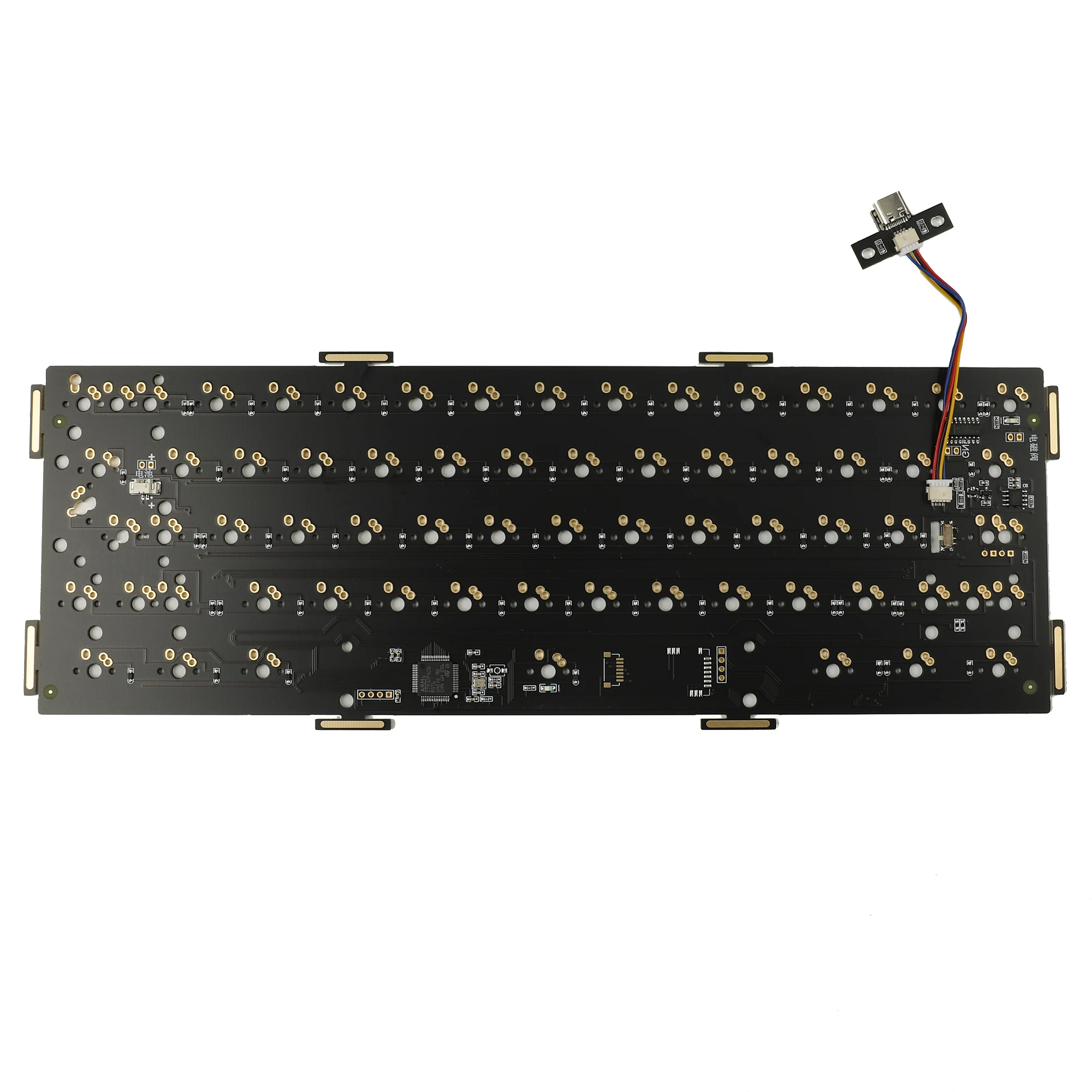 Imagem -04 - Kit de Teclado Mecânico tipo c Destacável Caixa de Plástico Pcb Placa Fr4 Ansi Layout Iso Via Suporte Hot Swappable D0110 M0110