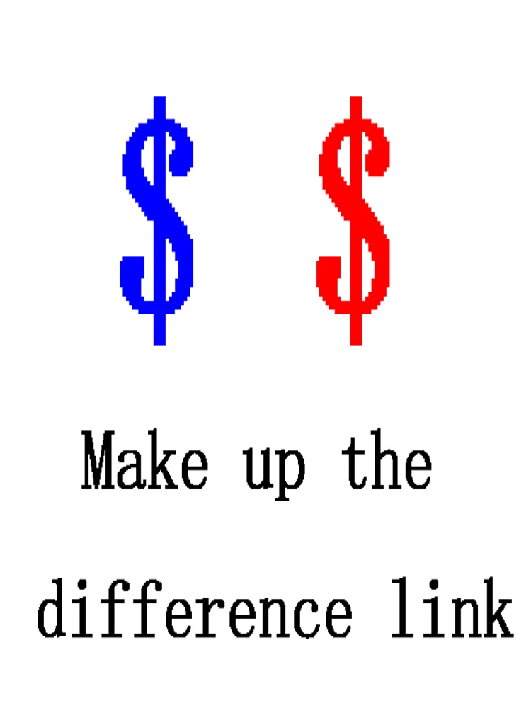 Enlace para compensar la diferencia, no se enviará ningún producto, solo compensar la diferencia