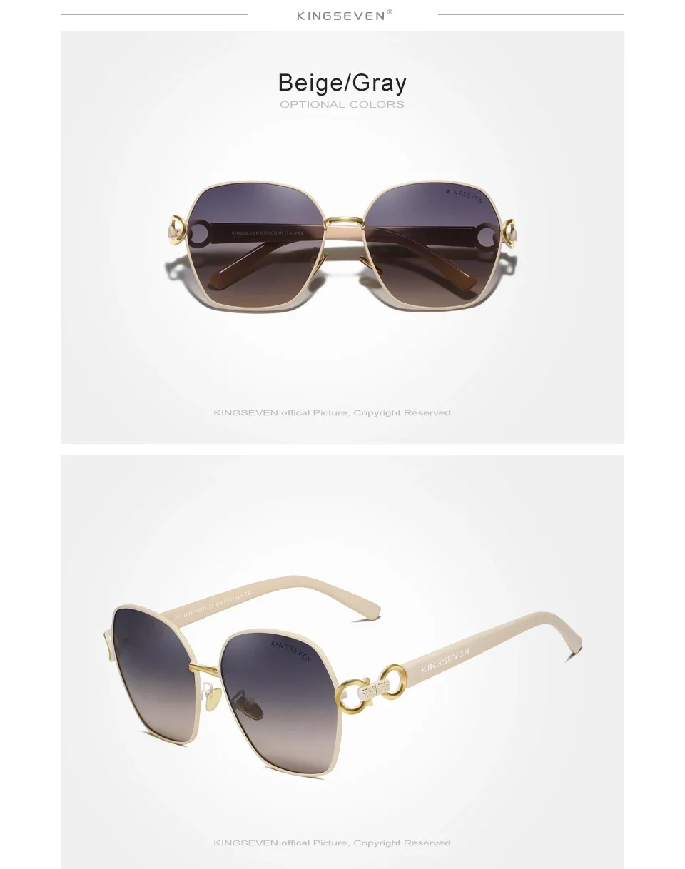 Kingseven neue uv400 Vintage Sonnenbrille Frauen Polarisation klassische Farbverlauf Schmetterling quadratische Brille Retro-Design Brillen – Detail 6