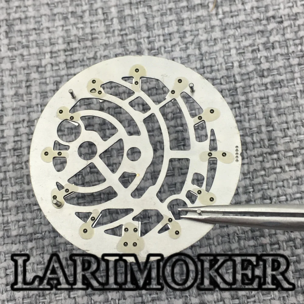 LARIMOKER 31MM Hollow Out White Black Blue Green Watch Dial Green Luminous Watch Hands For NH70 NH72 Movement Replacement Parts