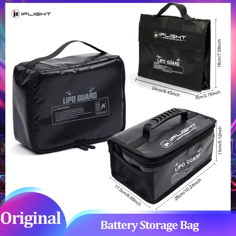 

iFlight Explosion proof Lipo Battery Storage Bag - Fireproof and Shockproof - FPV UAV Battery Available in Multiple Sizes