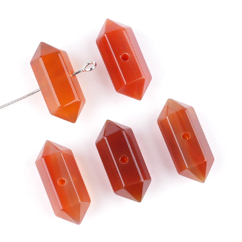 

4Pcs Middle-Hole Beads Semi-Precious Double Pointed Isolation Beads For Jewelry Making DIY Necklace Bracelet Earrings Accessory