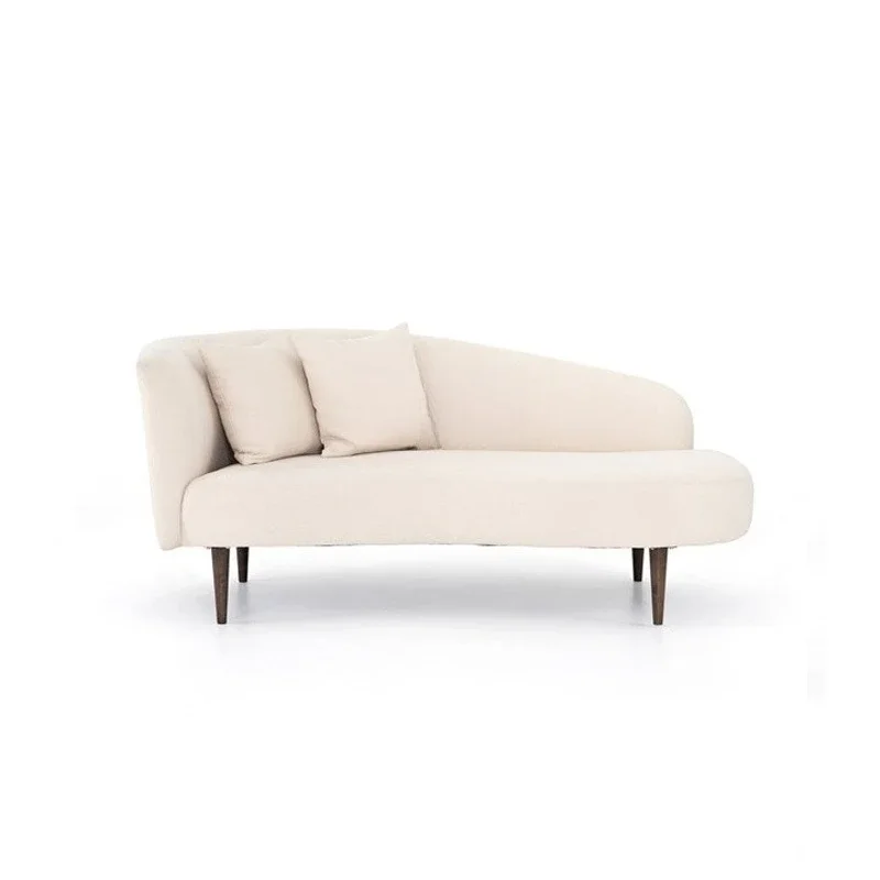 

Nordic minimalist Internet celebrity cream concubine sofa recliner Italian light luxury fabric