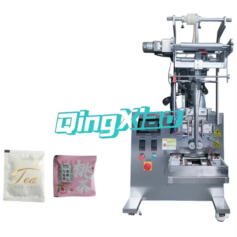 Professional Health Fruit Tea Mulberry Triangle  Pyramids Tea Bag With Tag and String Filling Packing  Machine Outer Bag Machine