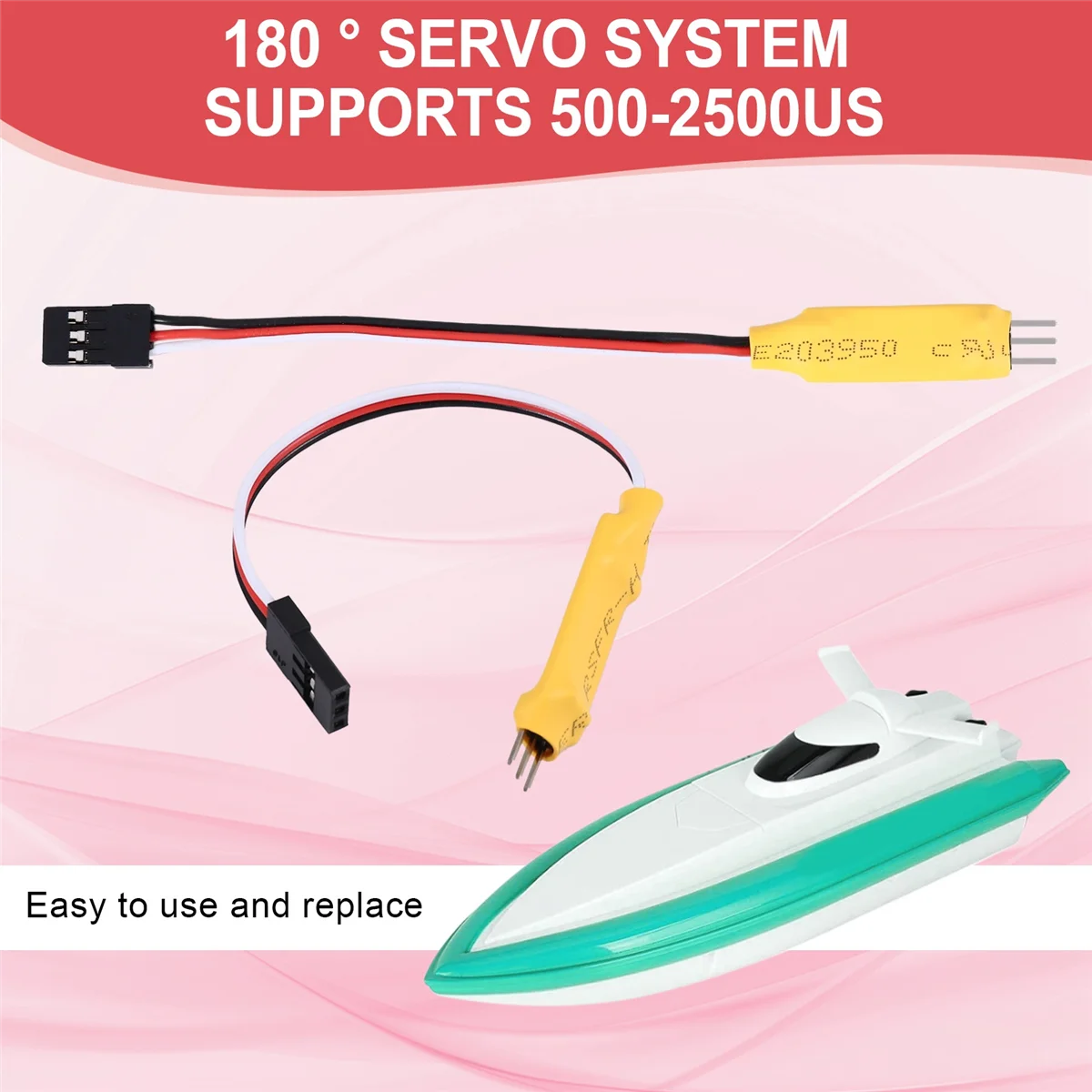 90 إلى درجة موسع سيرفو ، زيادة موسع زاوية ترس التوجيه ، شبك-16 فولت لذراع روبوت قارب بتحكم عن بعد ، 2