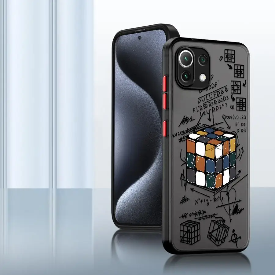 حافظة لهاتف Xiaomi Mi 10T 12T 13 11 Lite 12x 11T 14 13 Pro Rubik's Cube نمط تعليمي