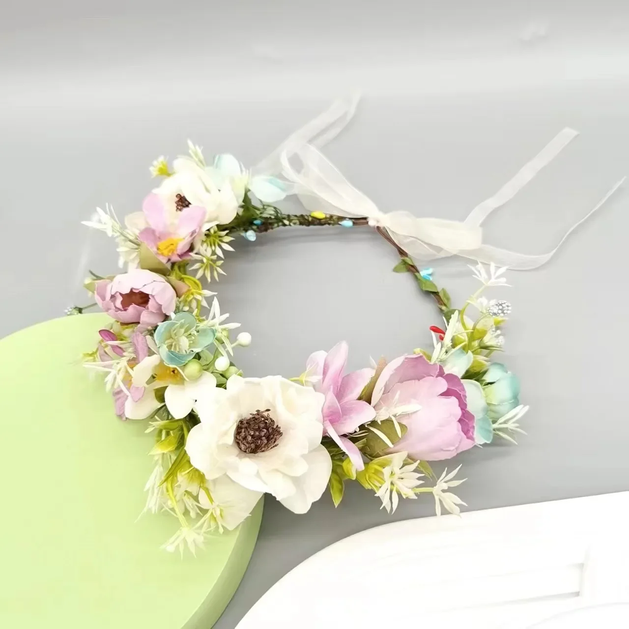 Flower wreath travel headband headwear forest series wedding dress photography spring outing super new hot selling item