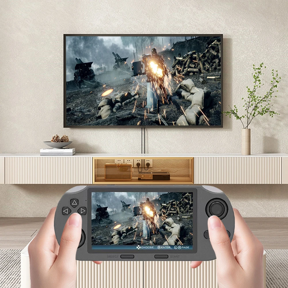 

Портативная игровая консоль с 4,5-дюймовым IPS-экраном, портативная игровая консоль в стиле ретро, игровой плеер для детей и взрослых