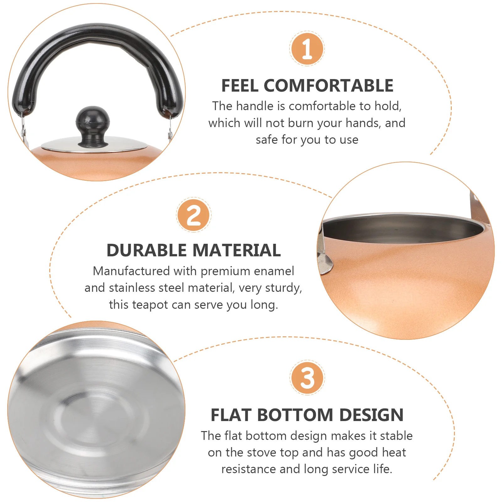 

Stainless Steel Whistling Kettle for Kitchen Stovetop Water Boiler Fast Boil Safety Auto-Sound Spout Design Heat-Resistant