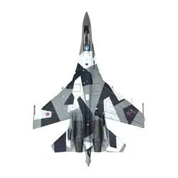 1/100 Scale Russian SU35 Fighter Metal Aircraft Kids toys with Stand Model for Desktop Table Home Decor Collection Gift