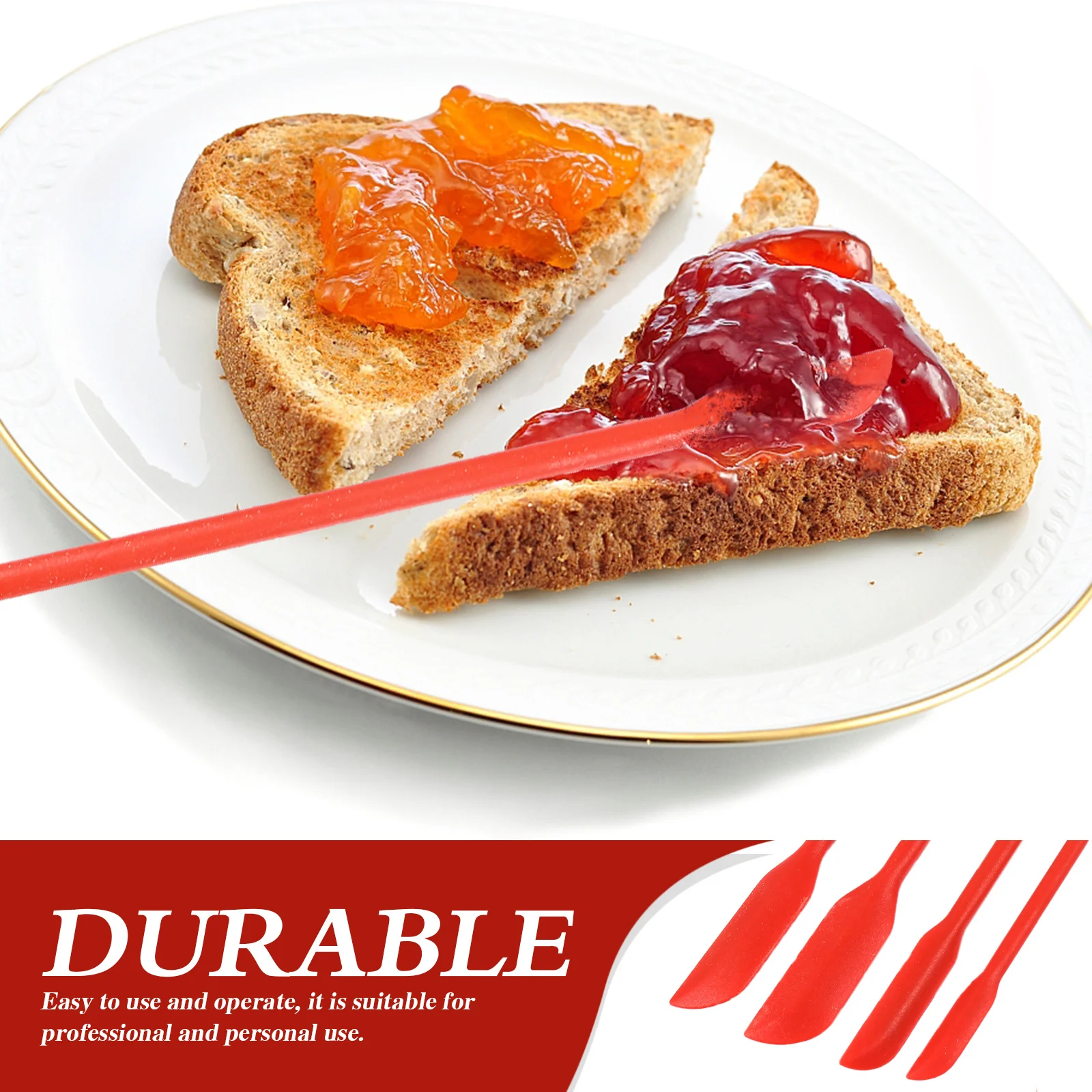 

4Pcs Kitchen Mini Spatula Set Silicone Long Handle Scrapers Cream Jam Spreading Cake Molds Separation Baking Tool