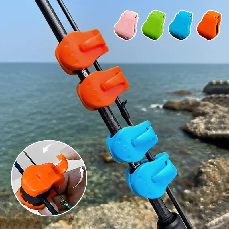 

1/2Pcs Multifunctional Fishing Rod Holder Clip Straps - Compact Wall Mounted Pole Fixer for Tangle-Free Fishing