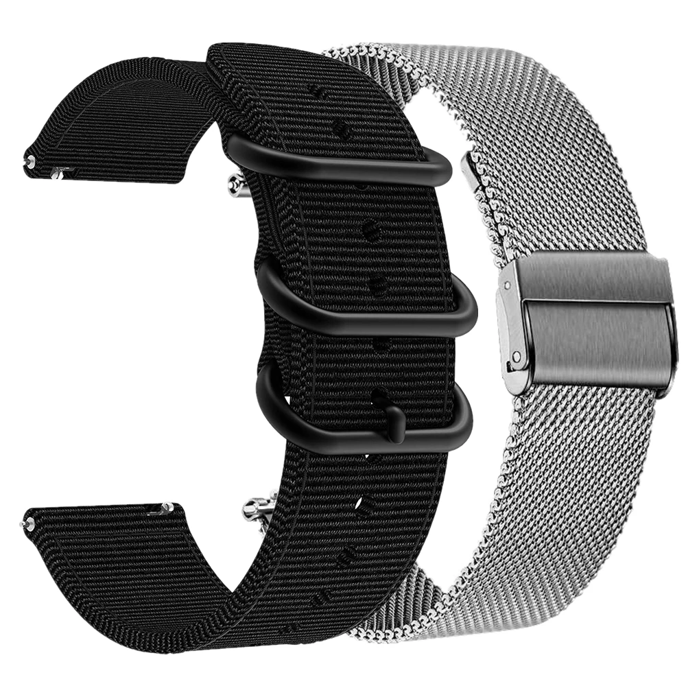 For samsung galaxy watch 3 45mm watch 46mm band active 2 gear S3 Frontier strap for amazfit bip gts huawei watch gt 2e gt 2 band